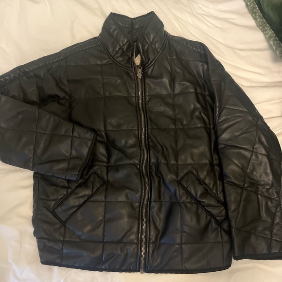 Free People Jackets & Blazers - Free People Leather Dolman Jacket